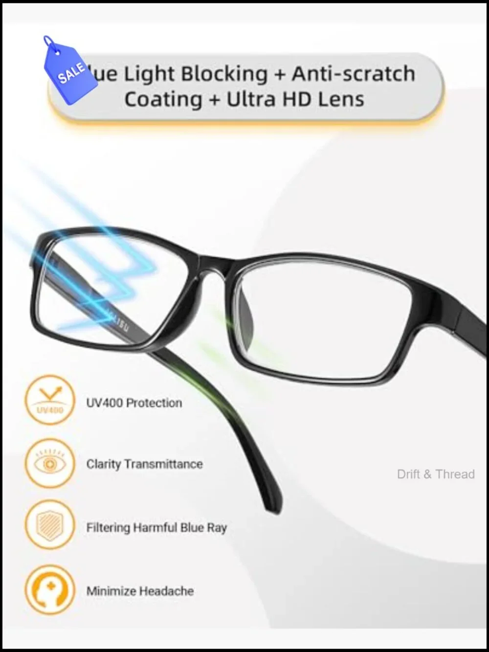 Reading Glasses for Small Face, Blue Light Blocking Readers Set